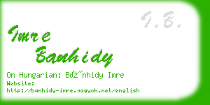 imre banhidy business card